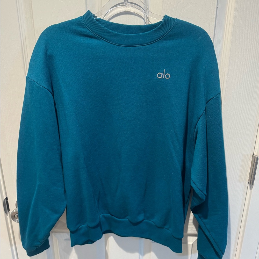 ALO Yoga Accolade Crew Sweatshirt Oceanic Teal